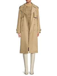 Double-Breasted Belted Trench Coat