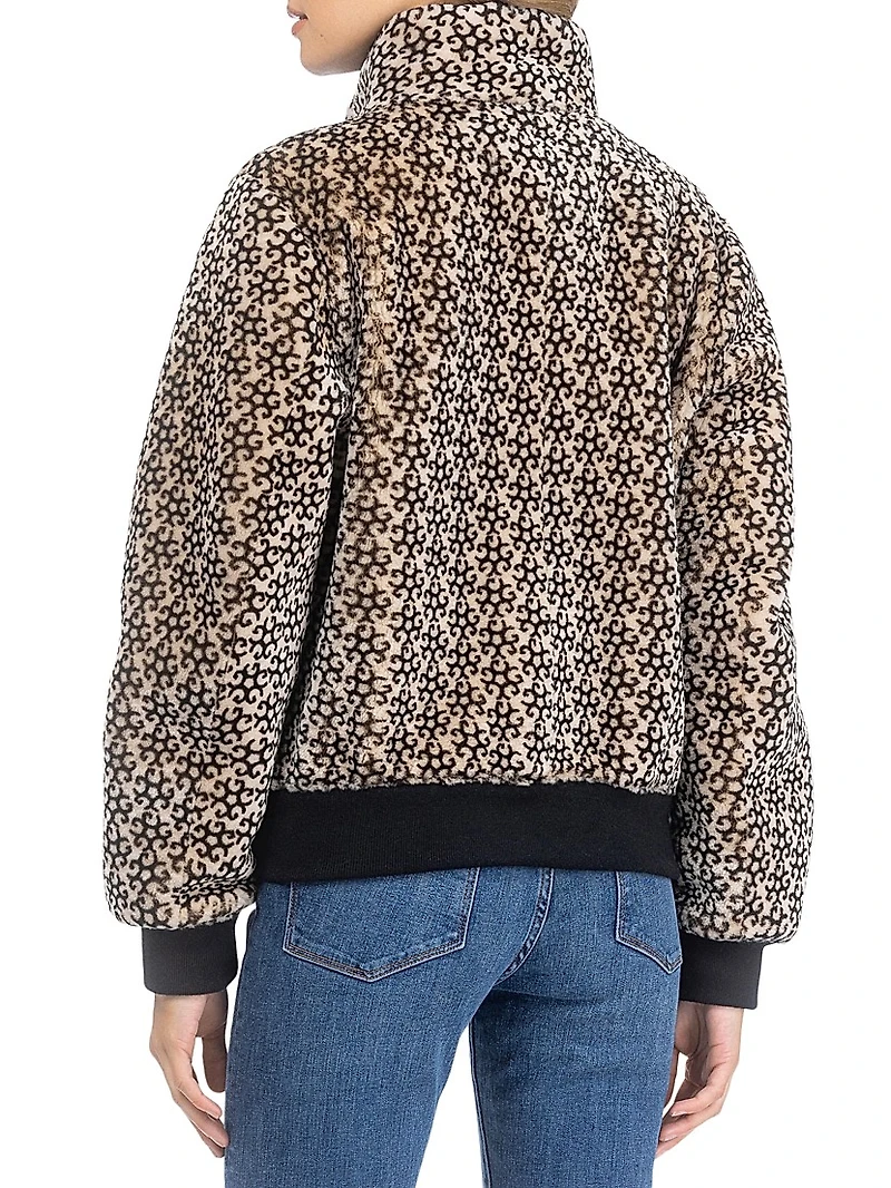 Reversible Select Shearling Lamb Insignia Bomber Jacket