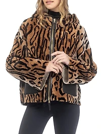 Reversible Select Shearling Lamb Hooded Jacket