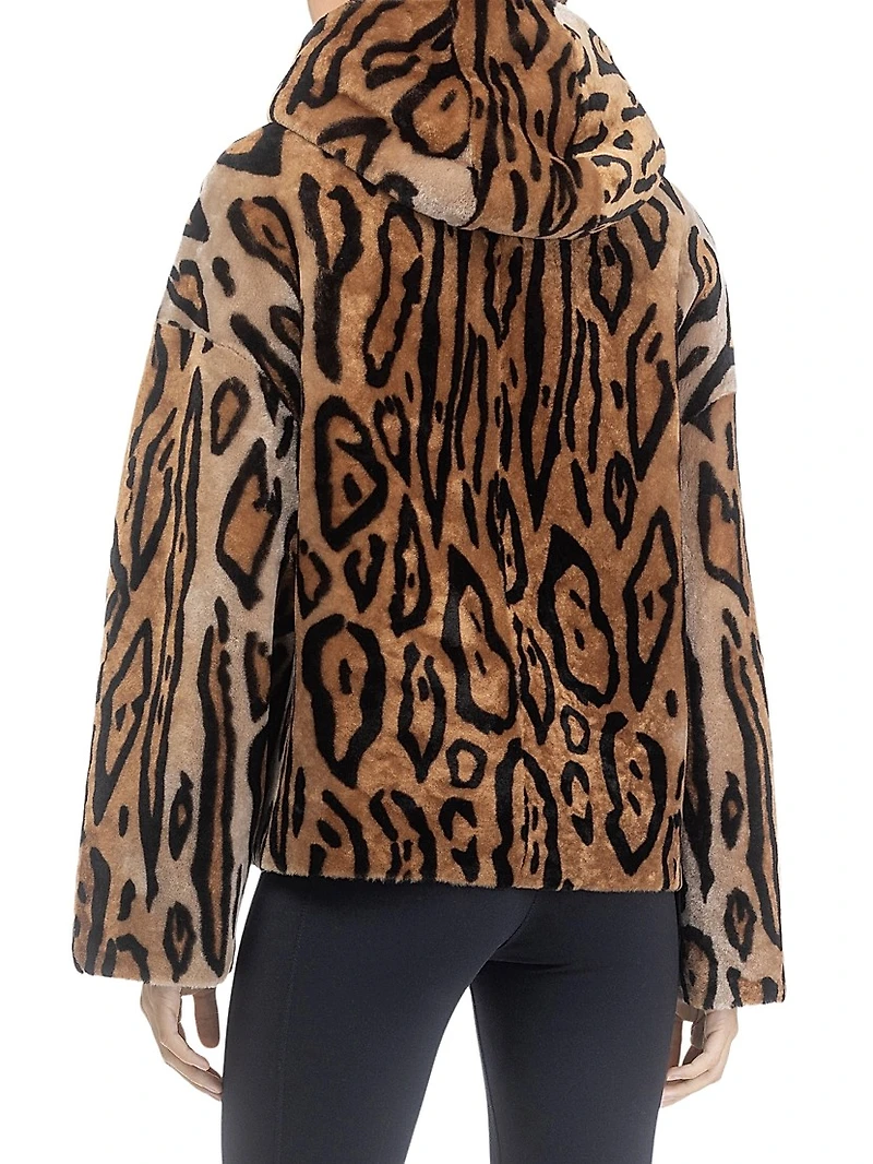 Reversible Select Shearling Lamb Hooded Jacket