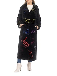 Select Shearling Lamb Embroidered Love Coat