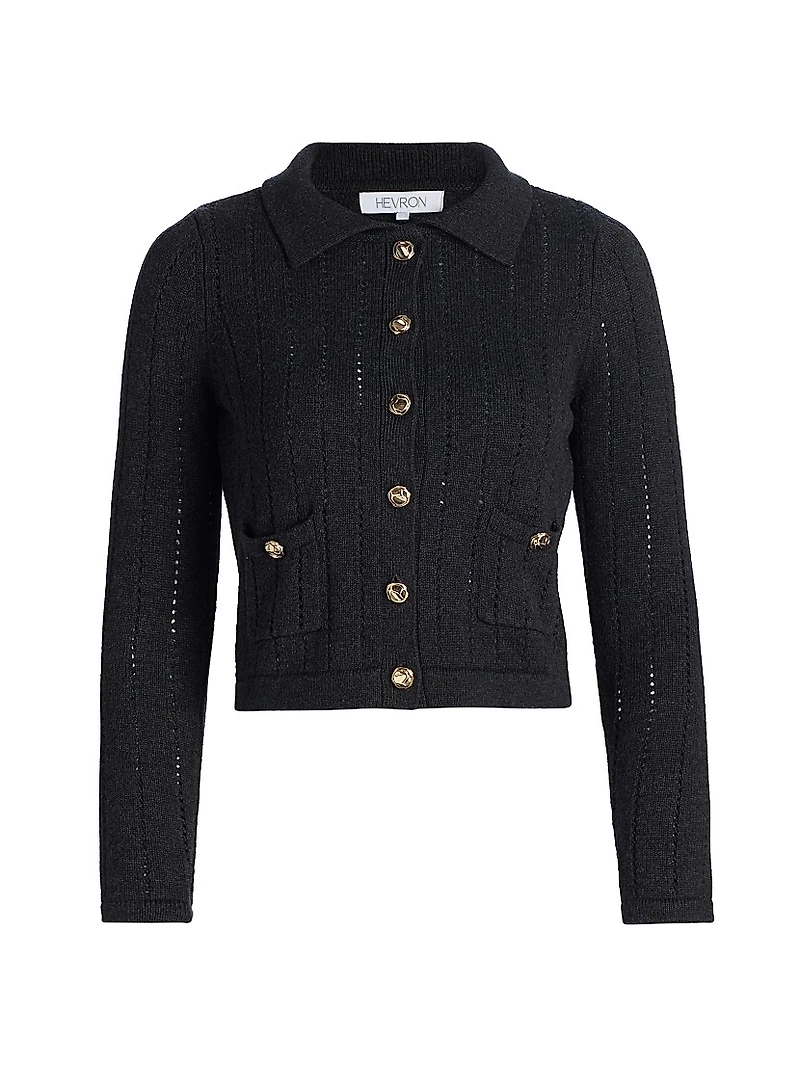 Nanette Open-Knit Cotton-Cashmere Cardigan