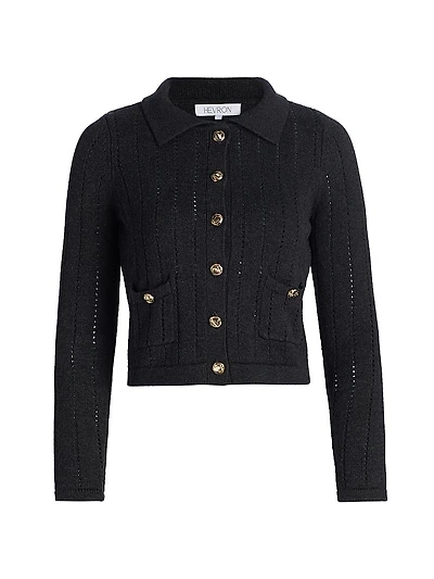 Nanette Open-Knit Cotton-Cashmere Cardigan