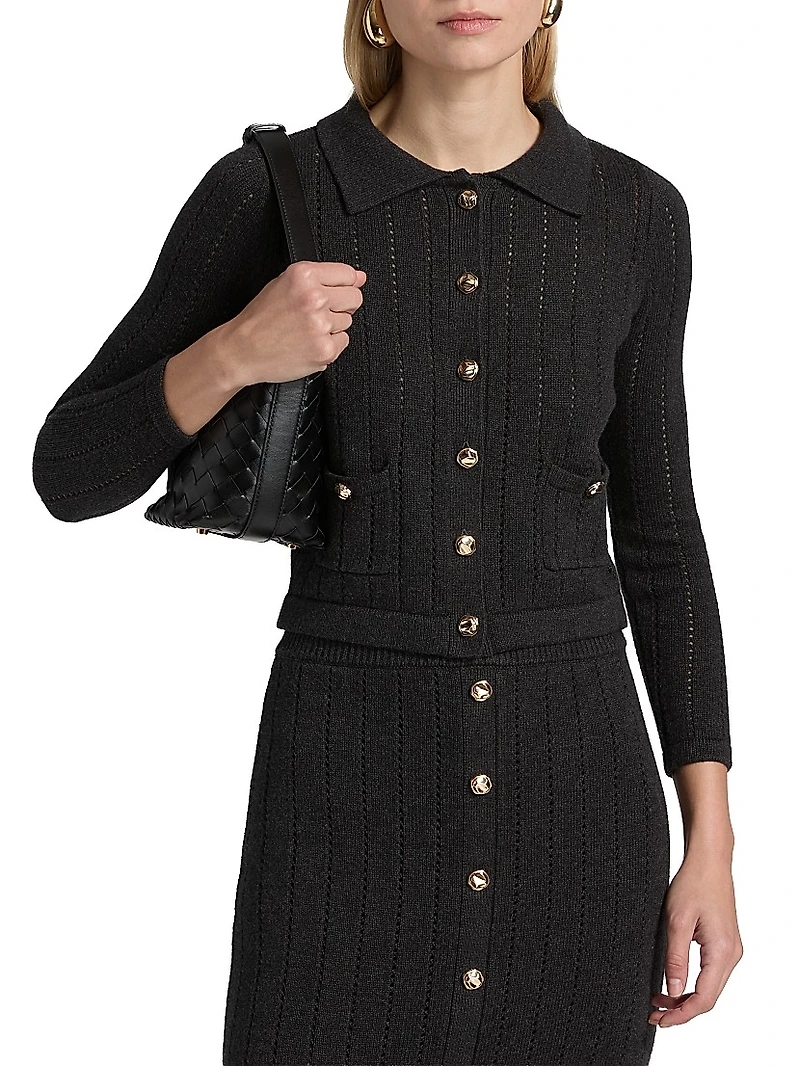Nanette Open-Knit Cotton-Cashmere Cardigan
