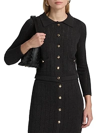 Nanette Open-Knit Cotton-Cashmere Cardigan