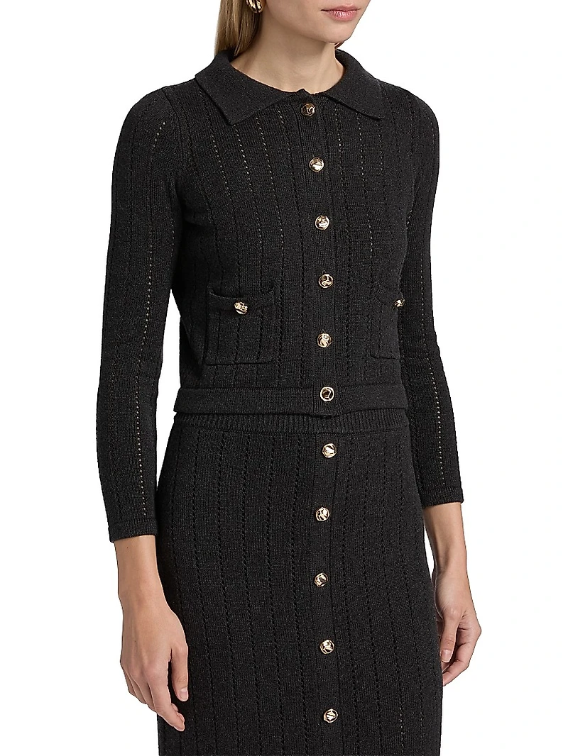 Nanette Open-Knit Cotton-Cashmere Cardigan