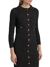 Nanette Open-Knit Cotton-Cashmere Cardigan
