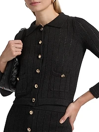 Nanette Open-Knit Cotton-Cashmere Cardigan