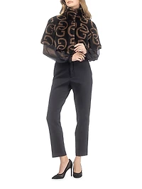 Reversible Printed Merino Shearling Lamb Bolero