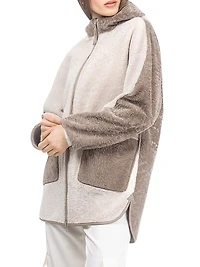 Textured Shearling Lamb Parka