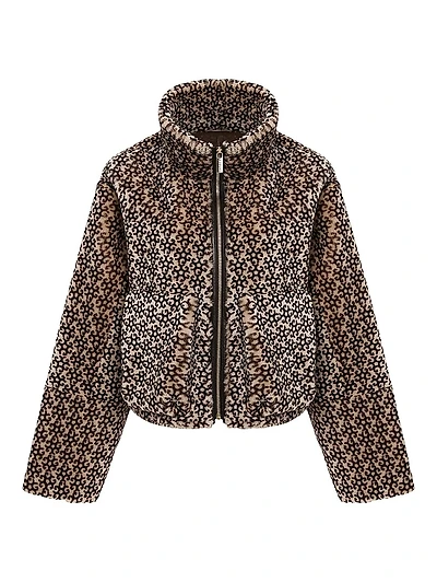 Select Shearling Lamb Insignia Zip Jacket