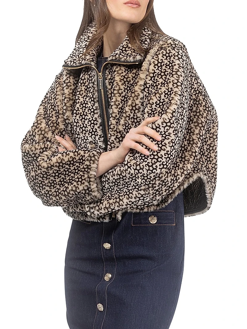 Select Shearling Lamb Insignia Zip Jacket