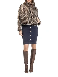 Select Shearling Lamb Insignia Zip Jacket