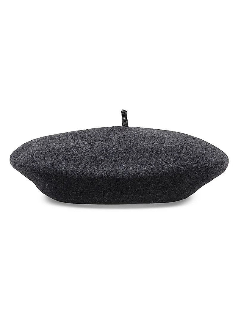 Wool Beret with Precious Detail