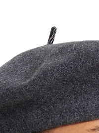 Wool Beret with Precious Detail