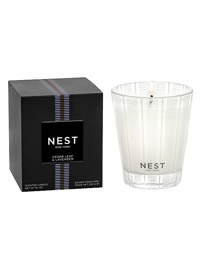 Cedar Leaf & Lavender Scented Candle