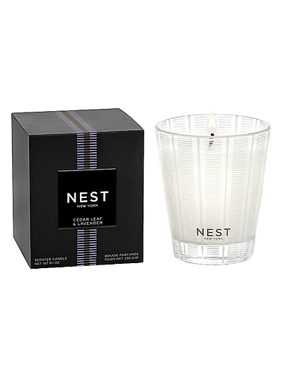 Cedar Leaf & Lavender Scented Candle