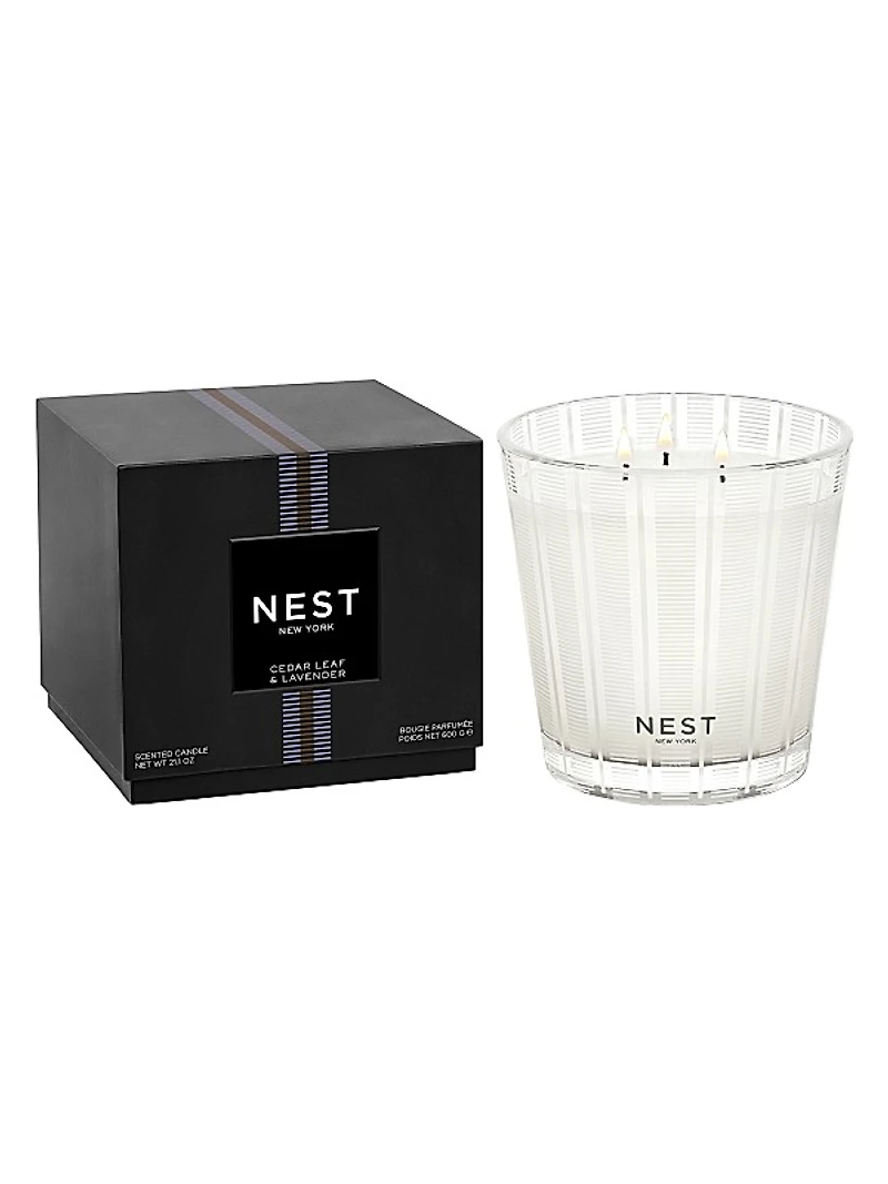 Cedar Leaf & Lavender Scented Candle