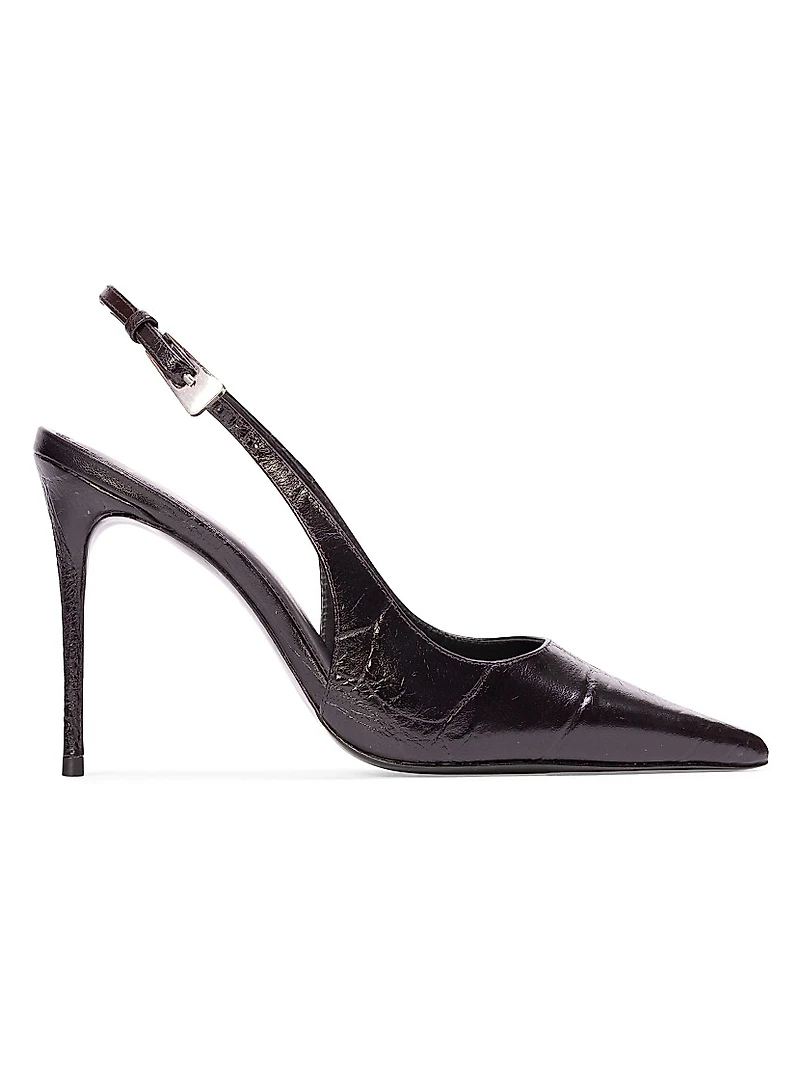 Branca 100MM Croc Slingback Pumps