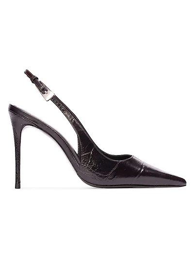 Branca 100MM Croc Slingback Pumps