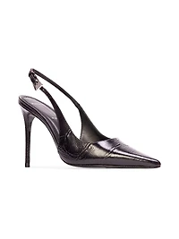 Branca 100MM Croc Slingback Pumps