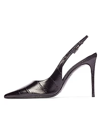 Branca 100MM Croc Slingback Pumps