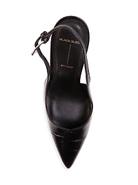 Branca 100MM Croc Slingback Pumps