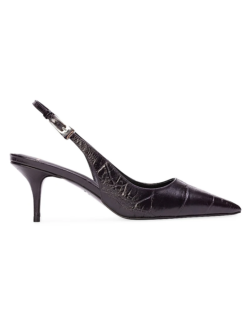 Branca 65MM Croc Slingback Pumps