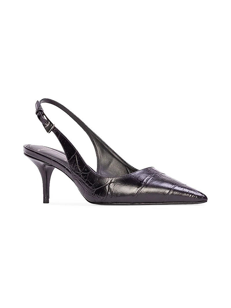 Branca 65MM Croc Slingback Pumps