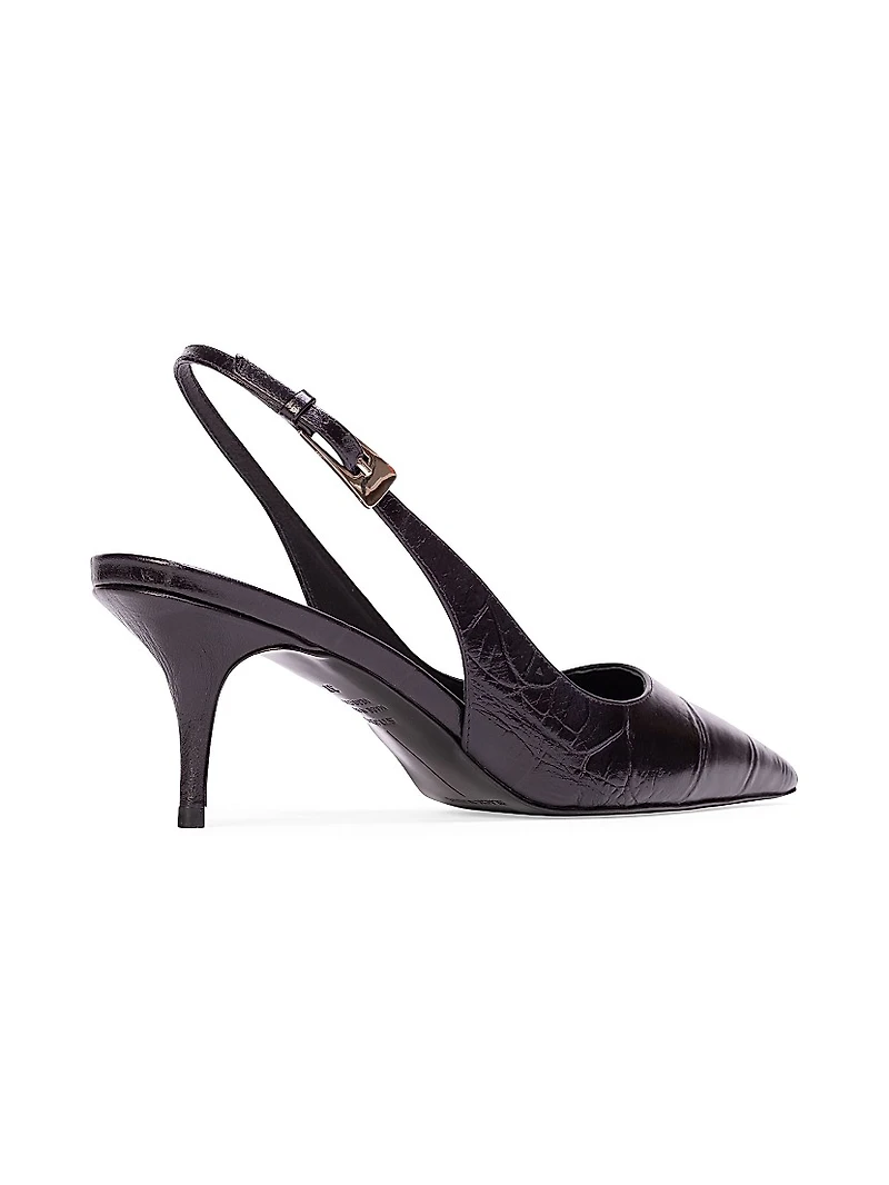 Branca 65MM Croc Slingback Pumps