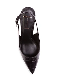 Branca 65MM Croc Slingback Pumps