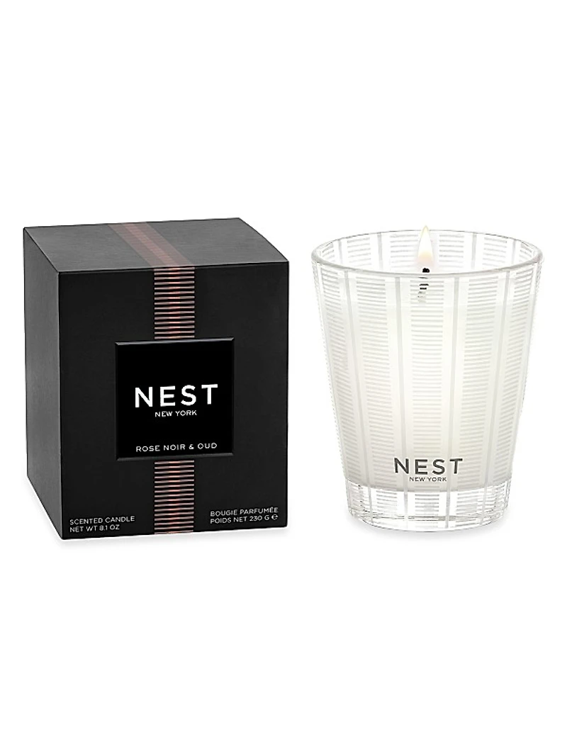 Rose Noir & Oud Scented Candle