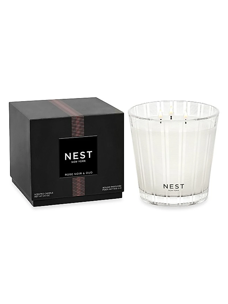 Rose Noir & Oud Scented Candle