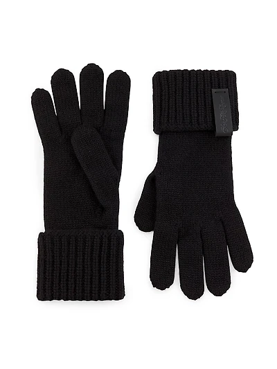 Logo Wool-Cashmere Gloves