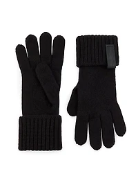 Logo Wool-Cashmere Gloves