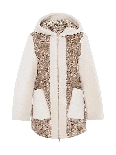 Reversible Shearling Lamb Zip Parka