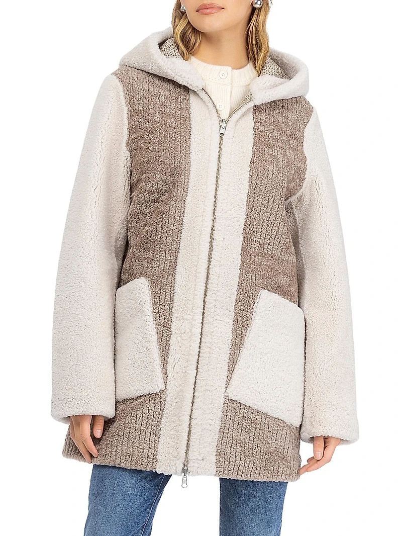 Reversible Shearling Lamb Zip Parka