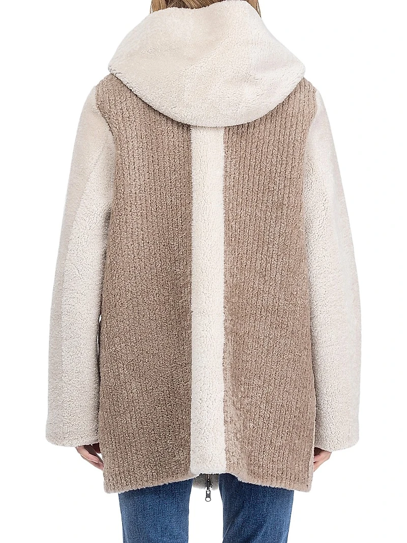 Reversible Shearling Lamb Zip Parka