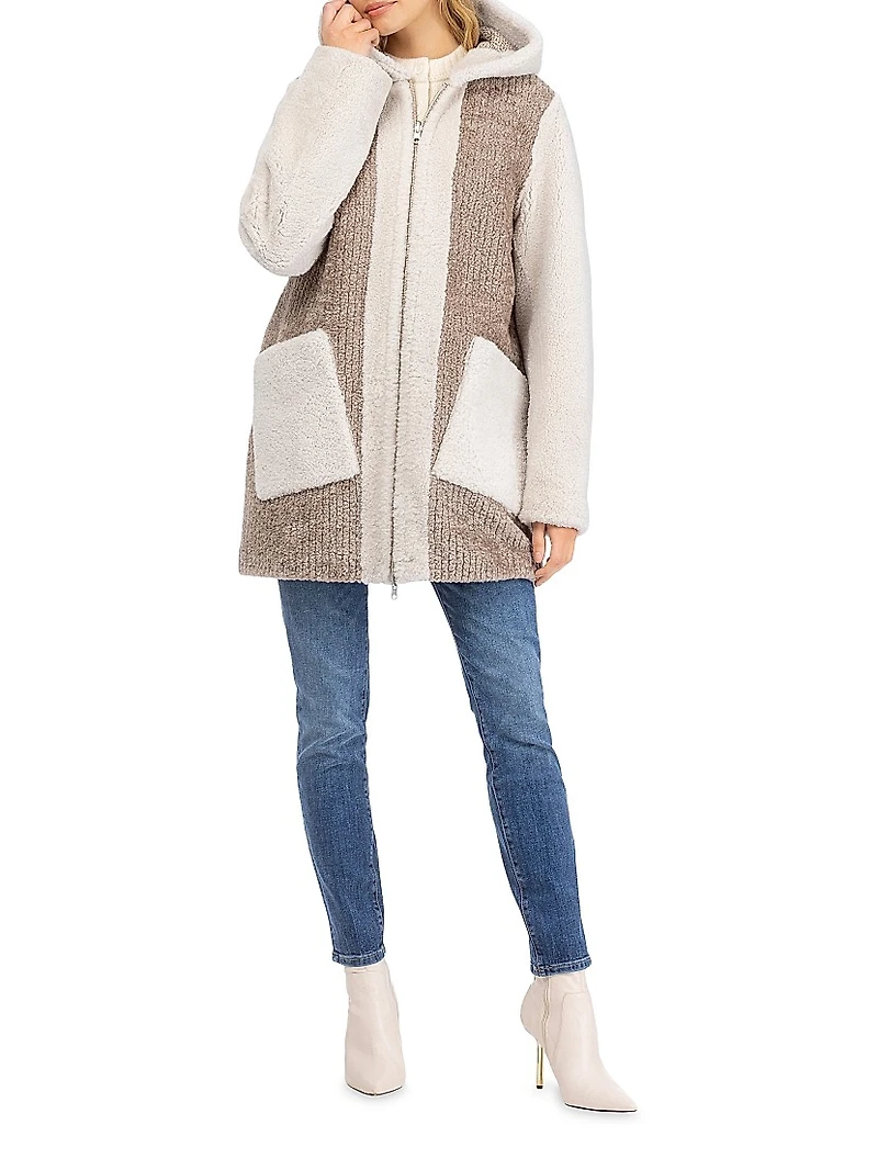 Reversible Shearling Lamb Zip Parka