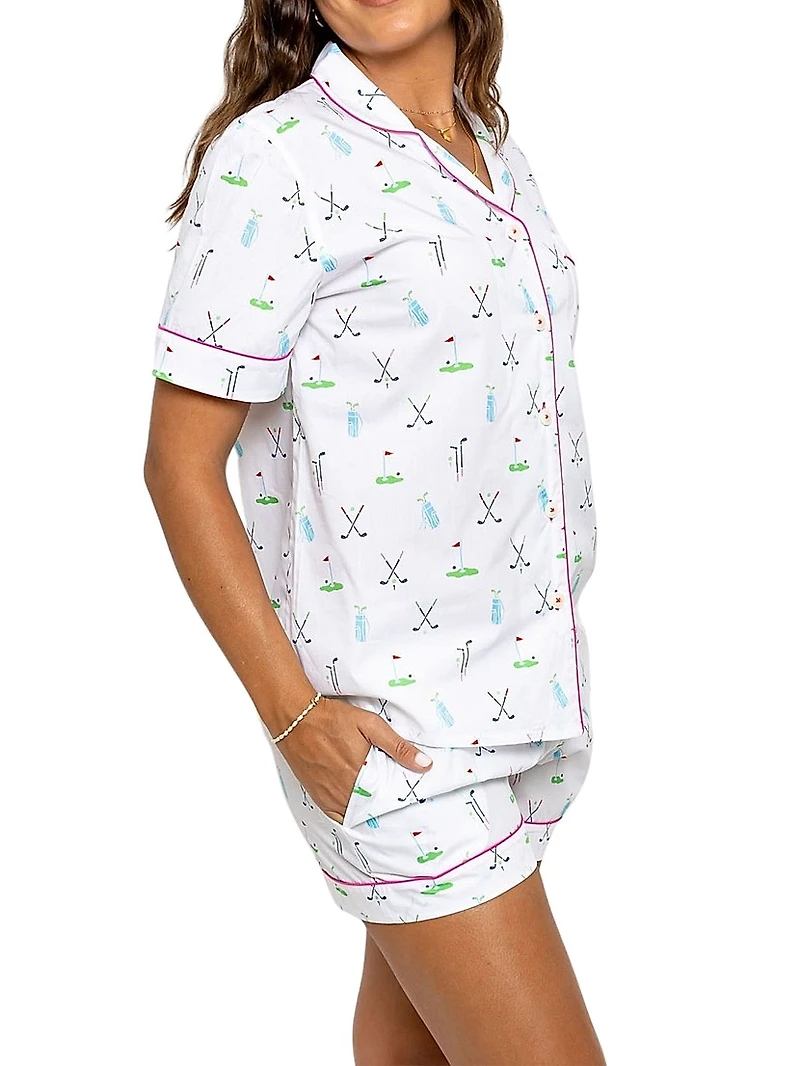 Women's Golf Short Pajama Set