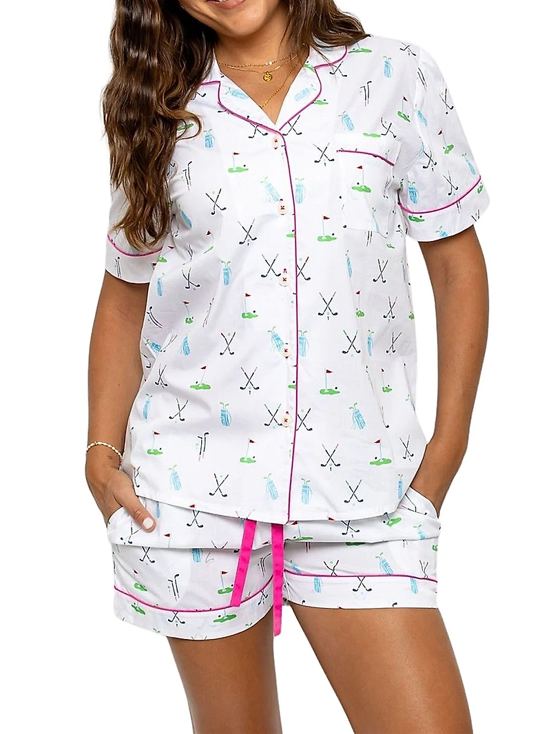 Women's Golf Short Pajama Set