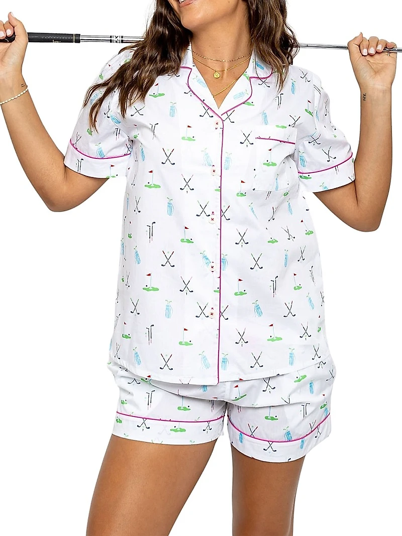 Women's Golf Short Pajama Set