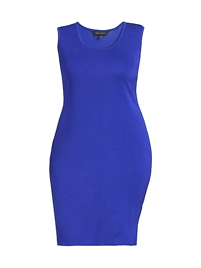 Plus Knitted Knee-Length Dress
