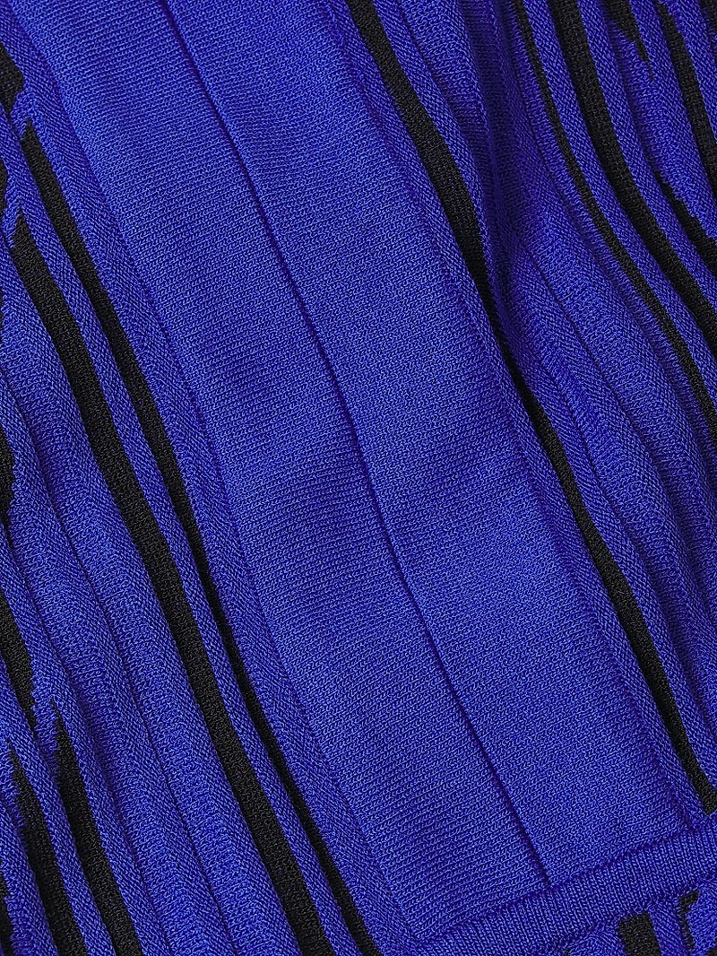 Plus Tow-Toned Knee-Length Dress