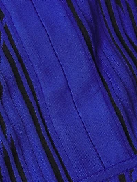 Plus Tow-Toned Knee-Length Dress