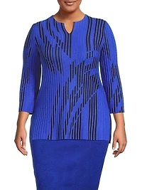 Plus Two-Toned Tunic Top