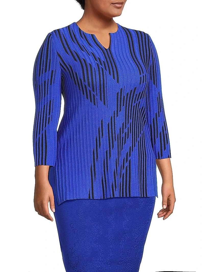Plus Two-Toned Tunic Top