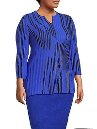 Plus Two-Toned Tunic Top
