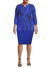 Plus Two-Toned Tunic Top