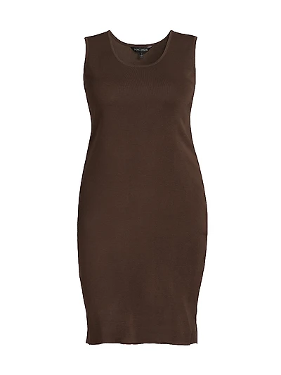Plus Knitted Knee-Length Dress